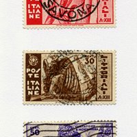 I francobolli emessi dalle Poste Italiane per i Littoriali del 1935