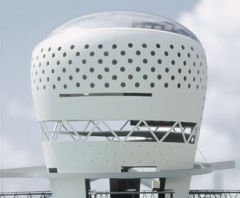 Seareminal Center, particolare del modello - Zeebrugge (Belgio), 1989