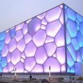 Water Cube - PTW Architects, China State Construction Engineering Corp, Ove Arup Ltd - Vista esterna con in evidenza la pelle dell'edificio