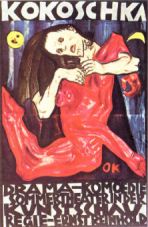 Oscar Kokoschka - Pietà, 1908; - Litografia a colori, dim: 1,22 m x 0,79 m - Manifesto per la prima del dramma Assassino, speranza delle donne
