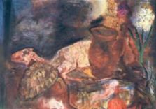 Oscar Kokoschka - Natura morta con montone e giacinto, 1909