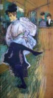 Jane Avril che danza, 1892 - Olio su cartone, dim: 85,5 x 45 cm
