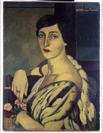 Signora con pelliccia, 1920