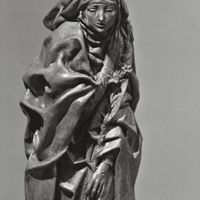 Francesco Messina - Santa Caterina da Siena, 1961 - Bronzo dorato - Dim: 61x18x24 cm (Bozzetto per il monumento a Santa Caterina da Siena)