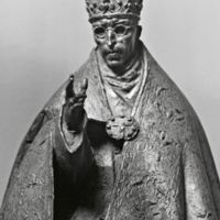 Francesco Messina - Bozzetto per il monumento a Pio XII, 1963 - Bronzo - Dim: 60x37x37 cm