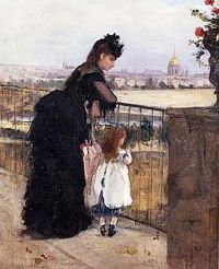 Femme et enfant au balcon, 1871-72