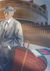 Paola De Rosa - Frank Lloyd Wright, Pastorale, 2011 - Olio su tela - Dim: 98 h x 70 cm