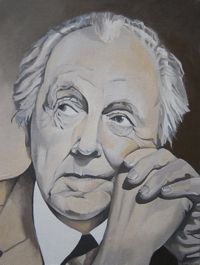 Paola De Rosa - Frank Lloyd Wright, 2010 - Olio su tela - Dim: 40 h x 30 cm