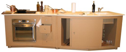Cucina Cartone. Frontale scontornato