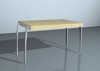 Tavolo con base in legno