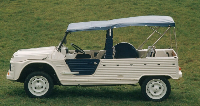 Citroen Mehari. Telaio della 2 CV / Ami6 carrozzeria in Abs