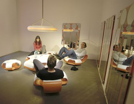 Allestimento del progetto durante il Salone di Milano