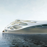 Twin view - ©Unique Circle Yachts by Zaha Hadid Architects for Bloom+Voss Shipyards (visualisation Moka-Studio)