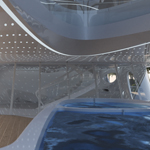 Close up pool - ©Unique Circle Yachts by Zaha Hadid Architects for Bloom+Voss Shipyards (visualisation Moka-Studio)
