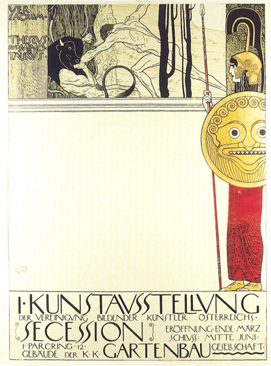 Gustav Klimt, Manifesto della I Esposizione della Secessione Viennese, 1898, Litografia, 97 cm x 70 cm