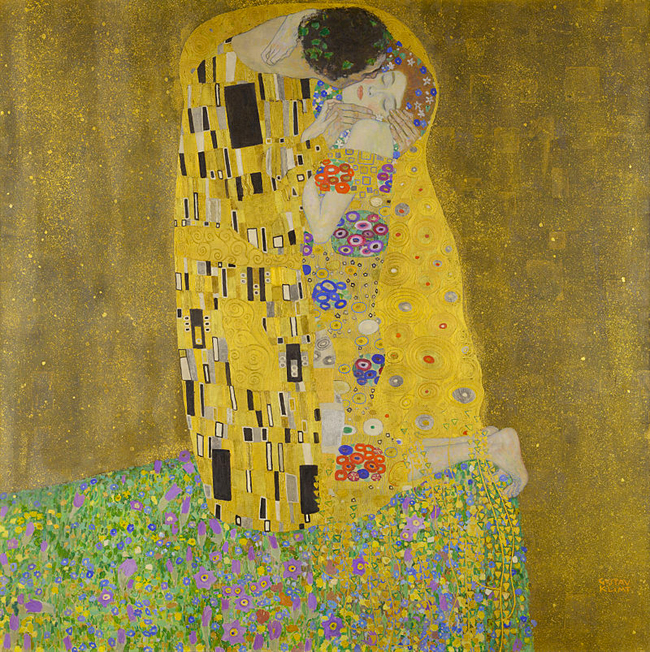 Gustav Klimt, Il bacio , 1907-08