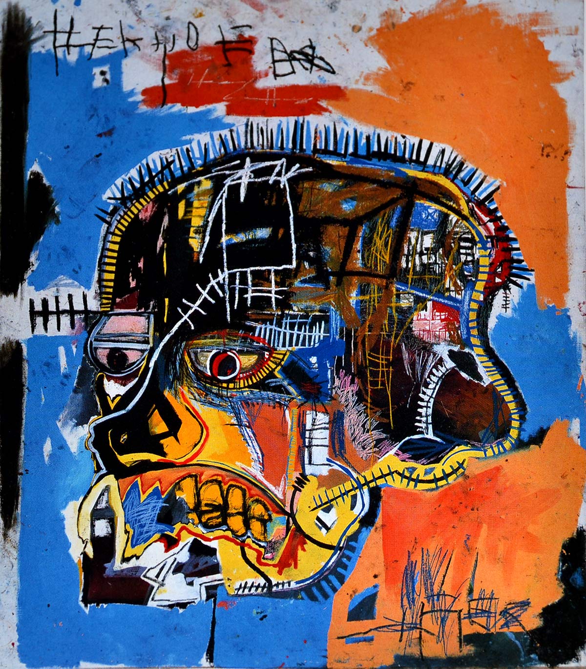 Jean-Michel Basquiat, Senza titolo (Teschio), 1981. Acrilico e matita su tela, 207 x 176 cm