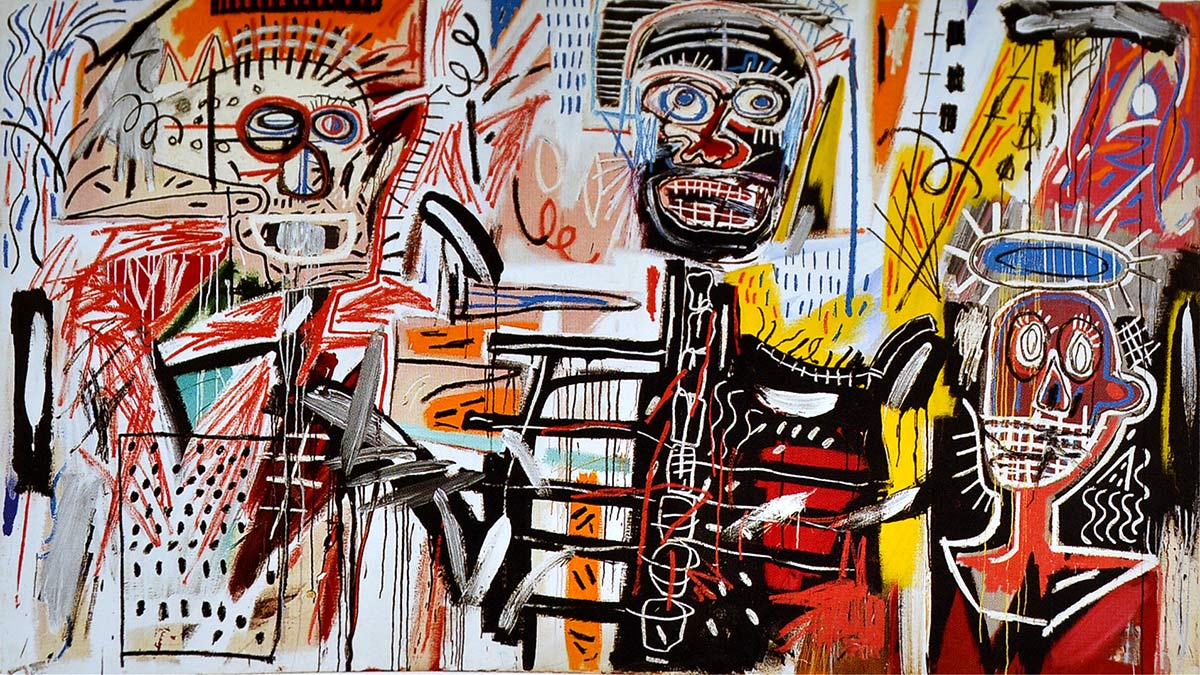 Jean-Michel Basquiat, Philistines, 1988. Acrilico su tela