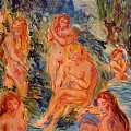Aligi Sassu, Ninfe al bagno, 1938, olio su tela, cm 60x40