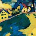 Wassily Kandinsky, Paesaggio estivo, 1909, Olio su cartone, 33x45 cm