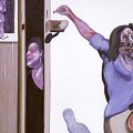 Francis Bacon (1909-1992) - Three Studies of Isabel Rawsthorne (1967), olio su tela; 119,5x152,5 cm - Berlino, Staatliche Museen zu Berlin, Nationalgalerie