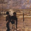 Luigi Gioli - Signore in riva al mare 1900 ca. - Olio su tavola, 103x70 cm - Milano, Fondazione Cariplo