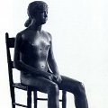 Giacomo Manzù - Bambina sulla sedia, 1955 ca. - Bronzo, cm 118x119x60,5 - Raccolta Manzù, Ardea