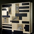 Mimmo Paladino - Mobile con mosaici scacco al re - Dim: 150x150x30 cm