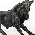 Augusto Murer - Toro, 1983 - Dim: 21 x 34 x 18 cm, Fusione in bronzo a cera persa