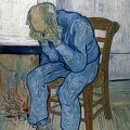 Vincent van Gogh - Vecchio che soffre (Alle porte dell'Eternità), 1890 - Olio su tela, cm 81,8 x 65,5 - Kröller Müller Museum, Otterlo