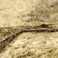Vincent van Gogh - Campo di frumento recintato, 1889 - Gessetto nero, penna rossa e inchiostro, acquerello opaco bianco su carta vergata, cm 47,5 x 56,6 - Kröller Müller Museum, Otterlo