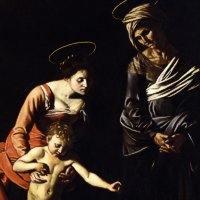 Caravaggio - Madonna dei Palafrenieri, 1605 - Olio su tela, 292 x 211 cm - Galleria Borghese, Roma - Foto:  Luciano Romano