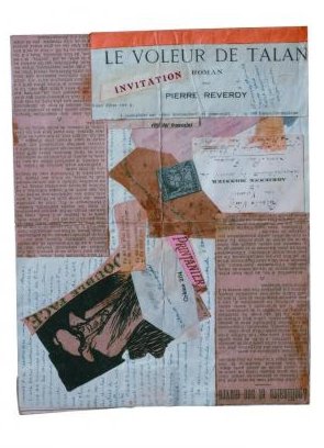 Lettre et collage à Jacques Vaché de André Breton, Janvier 1919