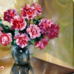 Giacomo Balla - Rose ardenti, 1938 - Olio su tela cm, 81x99 - Collezione Terrazzi