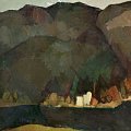 Leonardo Cremonini - Dall'isola Comacina, 1949 - Olio su tela, Dim: 68 x 88 cm