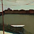 Leonardo Cremonini - Il bacino della Giudecca, 1950 - Olio su tela, Dim: 50 x 69,5 cm