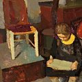 Leonardo Cremonini - Irene nel mio studio, 1948 - Olio su cartone, Dim: 68,5 x 49,5 cm
