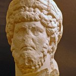 Ritratto marmoreo di Elio Cesare, erede designato di Adriano, et romana, scavi del Qasr Al-Bint (Petra archaeological museum)