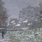 Claude Monet: Neve ad Argenteuil, 1874 circa, olio su tela, cm 54,6 x 73,7. Boston, Museum of Fine Arts lascito di Anna Perkins Rogers