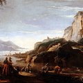 Salvator Rosa - Paesaggio con soldati in riva a un fiume, 1640-1648 circa