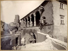 Filippo Reale (Roma 1878 - 1962) - Loggia della casa dei Cavalieri di Rodi e torre delle Milizie, 1928-1929 ca.