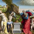 Benvenuto Tisi detto il Garofalo - Sacrificio pagano, 1526 - Olio su tavola, cm 128x175 - Londra, National Gallery