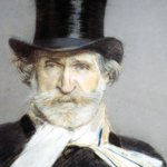Giovanni Boldini - Ritratto di Giuseppe Verdi col cilindro, 1886 Pastello su carta preparata, mm 650 x 540 Roma, Galleria Nazionale d'Arte Moderna