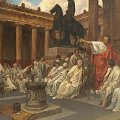 Cesare Mariani, Cicerone accusa Catilina in Senato, 1882, olio su tela, cm 125,7x186,5 - Roma, Museo di Roma