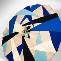 Ombrellino parasole 1926 ca. Tarsia in panno. Gorizia, Musei Provinciali
