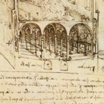 Leonardo da Vinci - Disegno della citt ideale, Manoscritto B