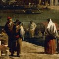 Giovanni Antonio Canal detto Il Canaletto - La Piazzetta con la Salute (particolare) - Olio su tela, 131,5x130 cm