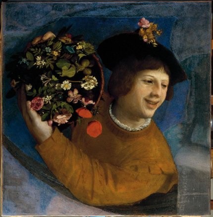 Ragazzo con canestro di fiori, 1520-1525