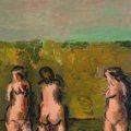 Ennio Morlotti, Tre bagnanti, 1992, olio su tela cm 210 x 180