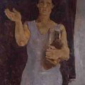 Fausto Pirandello - Mater familias, 1935 - Olio su tavola - Dim: 70x50 cm